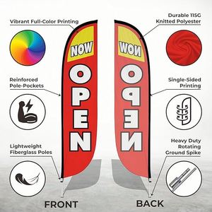 Drapeau carré léger, portable, résistant à la décoloration, imperméable, design Nouvel An, personnalisé pour les promotions du Nouvel An - Product Image 2