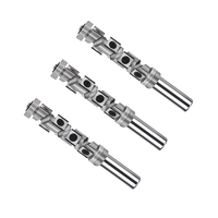 Couteau spiralé diamanté YUFU de 12,7 mm de diamètre de manche, angle de hélice 45°, 60-65HRC, outil de menuiserie de précision, lame à coins arrondis, ODM OEM
