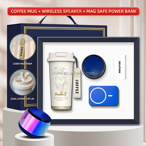 Trendy özel lüks promosyon iş hediye seti kupa hoparlör güç banka prim ve yönetici takdir için popüler yıllık hediyeler - Product Image 2