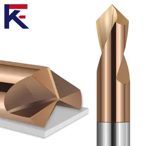 KF Carbide 2 Flutes 3 Flutes Chamfer End Mill With Coating Cnc Machine Tungsten Steel Tool