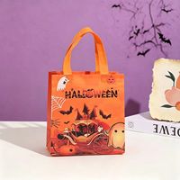 Sac fourre-tout créatif personnalisé en feutre non tissé durable et écologique pour Halloween, sac cadeau citrouille pour enfants, sac à bonbons, accessoires de fête