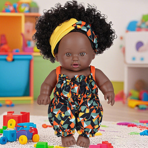 Poupée Bébé Africaine Reborn Premium 20 cm (8 pouces) Cheveux Afro Mignons, Poupée Fille Noire pour Collection ou Cadeau - Meilleure Vente - Product Image 1