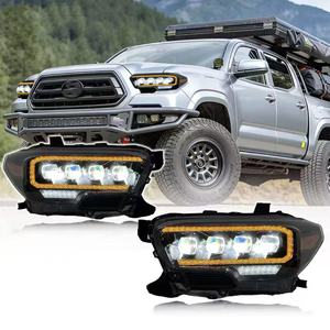 Ensemble de phares LED automatiques pour voiture, accessoires de phares modifiés pour Toyota Tacoma N300 2015-2020 2016-2023, 4 lentilles - Product Image 1