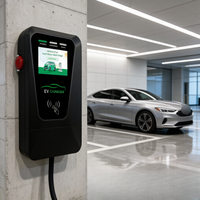 Estación de Carga Comercial para Vehículos Eléctricos 7/11/22kW Tipo 2 OCPP 1.6J IP54 Montada en Pared Solución de Estacionamiento para Lugares de Trabajo Nuevo Jinghu TA-AC-L-B