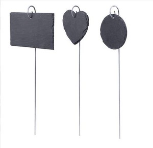 Étiquette de plante, étiquette de fleur de jardin, étiquette d'arbre fruitier, plaque en acier inoxydable, plaque d'arbre en ardoise - Product Image 1