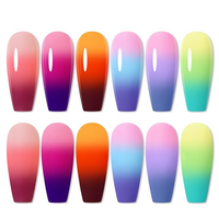 Pigment en poudre thermochromique pour la décoration des ongles Nouveau style de poudre de changement de couleur sensible à la chaleur