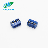 Borne de câblage PCB ZB300V, espacement 5,0 mm, cœur en cuivre, pied rond, sortie d'usine, 2-XXP Contacts pour électronique d'éclairage