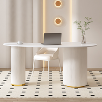 Bureau de direction moderne et contemporain en bois courbé, fabriqué en Chine, convertible et sur mesure
