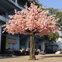 Produk Kustom Pabrik Harga Murah Terlaris Dekorasi Dalam Ruangan Bunga Buatan Modis Pohon Sakura PE Tahan UV