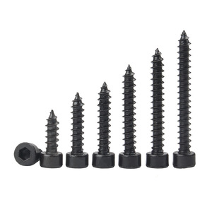 Hexagon Head Tapping Screws M3 M4 Carbon Steel Grade 8.8 Black Oxidation Metal Use - Product Image 1