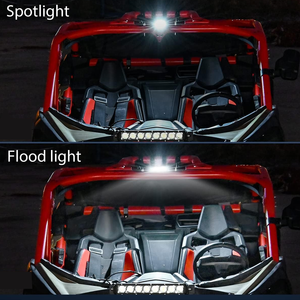 UTV Kuppelleuchte Überrollbügel LED Innenraumbeleuchtung Spot- und Flutlicht-Kombination LED-Kartenleuchte für Polaris RZR Can Am X3 ATV Golfwagen Boot - Product Image 4
