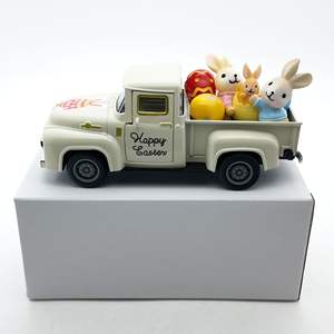 Modelo de <span class=keywords><strong>Coche</strong></span> Retro de 14.5 Centímetros, Decoración de <span class=keywords><strong>Huevo</strong></span> de Pascua con Conejito, Modelo de <span class=keywords><strong>Coche</strong></span> de Aleación - Product Image 4