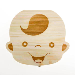 Caja de madera para dientes de bebé, organizador de almacenamiento para dientes de bebé, artesanal, pintura y decoración, Color madera Natural - Product Image 5