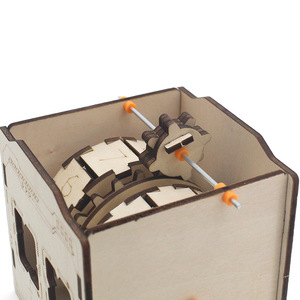 Kit de modelo de mostrador de madera, juguete educativo de montaje manual para el aprendizaje de ciencias, diseño de forma geométrica de 4 a 6 años - Product Image 1