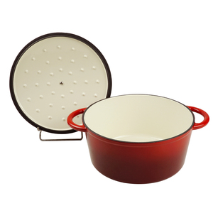 Olla Holandesa Redonda de Hierro Fundido Esmaltado Clásica y Duradera de <span class=keywords><strong>4QT</strong></span>, Utensilios de Cocina, Olla para Estofar para Gas e Inducción - Product Image 2