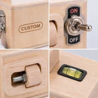Cube d'activités en bois personnalisé, jouets Montessori en bois pour tout-petits, jeu à domicile, éducation précoce, entraînement de la motricité fine