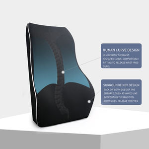 Cojín de Soporte Lumbar Ergonómico para Silla con Espuma Viscoelástica, Diseño Contorneado, Funda de Malla 3D Tejida, Lavable a Máquina - Product Image 2