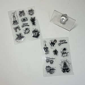 Timbri Trasparenti Natalizi WES 100x150mm in TPR Acrilico con Manico Rettangolare e Pad Intercambiabile per Forniture da Ufficio - Product Image 4