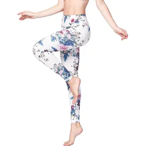 Mujer alta cintura sexy capri pantalón de yoga de escala de leggins dropshipping. Exclusivo. Imprimir polainas fitness