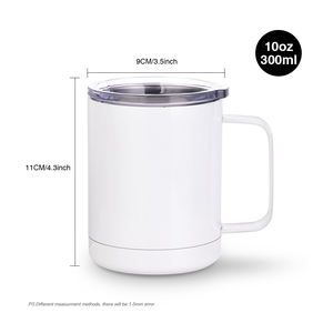 PYDLife - Tazas Blancas <span class=keywords><strong>para</strong></span> Sublimación al por Mayor, Tazas de Café de Acero Inoxidable de 10 oz y 300 ml <span class=keywords><strong>para</strong></span> Impresión de Imágenes Personalizadas, Tazas <span class=keywords><strong>para</strong></span> Viajes, Campamentos y Actividades al Aire Libre - Product Image 4