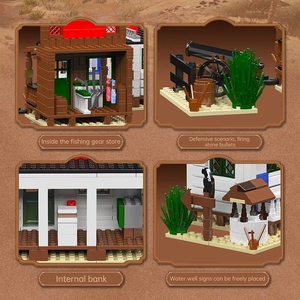 Mould King 24062 2025 Nuevo Juego de Bloques de Construcción del Banco del Salvaje Oeste, 693 Piezas, Regalo para Niños - Product Image 5
