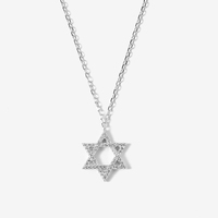 Étoile de David juive 925 argent Sterling pavé zircon cubique Six étoiles en forme de pendentif collier femmes bijoux cadeau