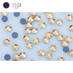 Diamante de imitación de cristal Bling Hotfix de alta calidad de piedra de cristal con reverso plano redondo suelto para camisas de transferencia - Product Image 1