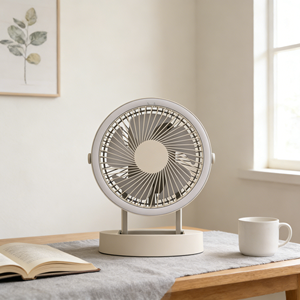 Ventilateur de camping sans pales <span class=keywords><strong>Feigo</strong></span> rechargeable avec batterie externe intégrée, pliable et portable - Faible bruit 30-34 dB, alimentation USB/batterie pour voiture/camping-car - Product Image 1