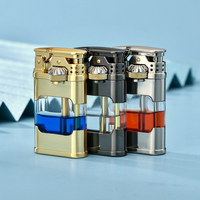 Briquet à silex compact vintage CHIEF en cuivre pur et laiton, personnalisable, rechargeable, pour cadeaux d'affaires et usage cigarette