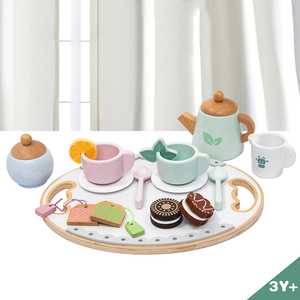 Giocattoli in legno <span class=keywords><strong>per</strong></span> bambini fingono di giocare a Tea Party Set di accessori da cucina regalo in legno Set da tè pomeridiano giocattoli <span class=keywords><strong>per</strong></span> <span class=keywords><strong>bambine</strong></span> - Product Image 5