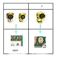 Câble d'extension coaxial RF 1.13 personnalisé étanche câbles de communication RF femelle à RP-SMA mâle en queue de cochon