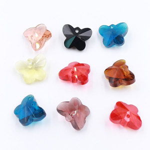 14mm Farfalla Perle di Vetro Per Monili Che Fanno All'ingrosso Piatto di Cristallo Che Borda <span class=keywords><strong>il</strong></span> Pendente di Fascino Del Braccialetto FAI DA TE Accessori Artigianali - Product Image 3
