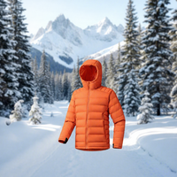 Doudoune légère pour homme en hiver, avec capuche extérieure et bonne isolation, doudoune en duvet de canard blanc