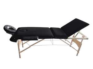 Lit <span class=keywords><strong>de</strong></span> <span class=keywords><strong>massage</strong></span> en bois portable 3 sections Design pliant pour <span class=keywords><strong>table</strong></span> <span class=keywords><strong>de</strong></span> tatouage facial SPA - Product Image 2