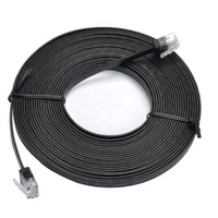 Câble réseau LAN Cat6 plat RJ45 1m 2m 3m 5m, cordon de raccordement en cuivre nu 32AWG UTP, câble Ethernet 8P8C 4 paires, RoHS, noir