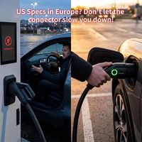 Premium 300A CCS1 zu NACS DC Adapter Wasserdicht IP55 für Nordamerikanische Tesla Model 3 Y