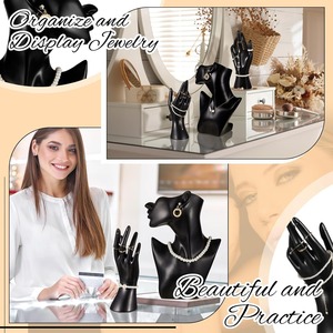 Set de Exhibición de Joyería con Maniquíes: Incluye Busto de Boutique, Soporte para Pendientes, Exhibidor de Mano, Soporte para Pulseras y Anillos - Product Image 6