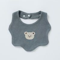 Bavoirs ronds imperméables en gaze de coton doux pour bébés, avec logo personnalisé de haute qualité, couleur unie, pour l'alimentation quotidienne des enfants
