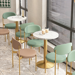 <strong>Dining</strong> Tables and <strong>Chairs</strong> Nordic Modern Luxury Gold Indoor Wood Metal Round Restaurant Dinning Table Furniture <strong>Dining</strong> Room <strong>Set</strong> - Product Image 2