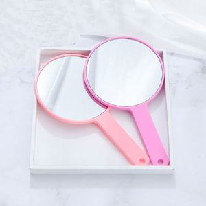 Mini Cosmetic <b>Handheld</b> <b>Mirror</b> Vintage Printed Logo Custom Small Round Hand Held Make up <b>Mirror</b> With Handle - Product Image 1
