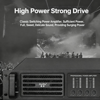 Amplificateur de puissance SMPS de classe H à 4 canaux HuiDu KG-41000 4x1000W/2x2000W, mode pont 8 canaux, système sonore professionnel pour scène, PA, DJ