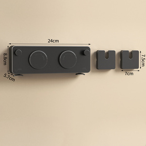 Support mural rétractable intérieur/extérieur double pour corde à linge en acier inoxydable avec conception flexible en ABS écologique et portable - Product Image 4