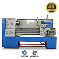 Tour à métaux horizontal automatique HongXi C6250C avec moteur 220V/380V pour tournage léger