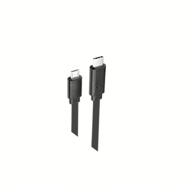 2.0 Type-C to Micro USB Sync & Charge Flat Cable with Aluminum Conductor and Customizable Length