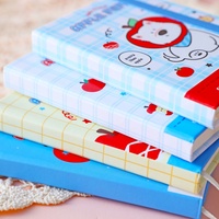 Cuaderno A7 Apple Pup con Banda Elástica, 80 Hojas, 80GSM, Marcapáginas de Cinta, 4 Diseños, Papelería Kawaii, Venta al Por Mayor