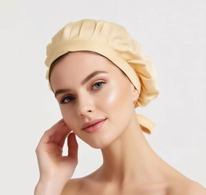 Bonnet de nuit en soie 100% naturelle de mûrier pour femme - Product Image 1