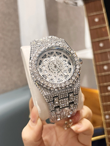 Reloj de Diamantes Octagonal de Lujo para Mujer, Acero Inoxidable, Cuarzo, Esfera de 42 mm - Product Image 1