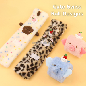 Mainan Hewan Peliharaan Interaktif Swiss Roll Plush, Mainan Kunyah Kucing dengan Kertas Berkerut Lembut - Product Image 3