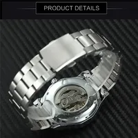 Montre automatique Winner 312 de luxe pour homme, cadran géométrique, squelette mécanique, mode décontractée et affaires, Reloj