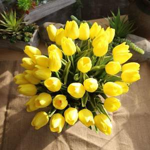 Tulipán Artificial al por Mayor a Precio Económico, Flor Artificial Blanca con Tacto Real, Tulipán de PU - Product Image 3